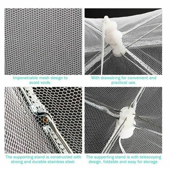 6pcs Pop Up Mesh Food Covers Umbrella Net Tent for Outdoor Dining