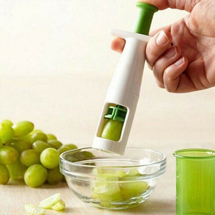 Grape Cherry Slicer Cutter PP Non-Slip Serrated Blade 18 x 6.5 cm