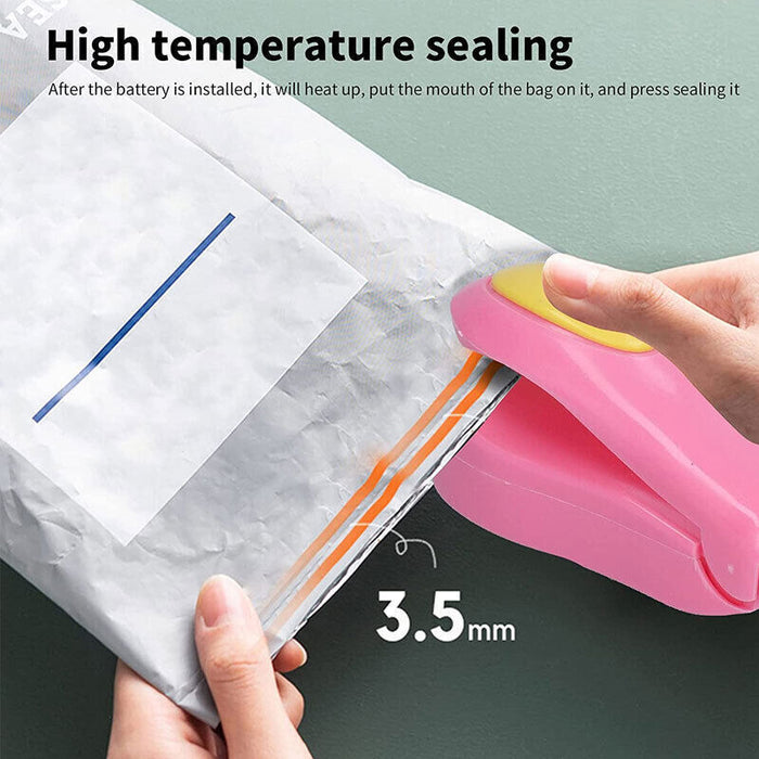 Mini Portable Heat Sealer Bag Resealer ABS Material Magnetic Design