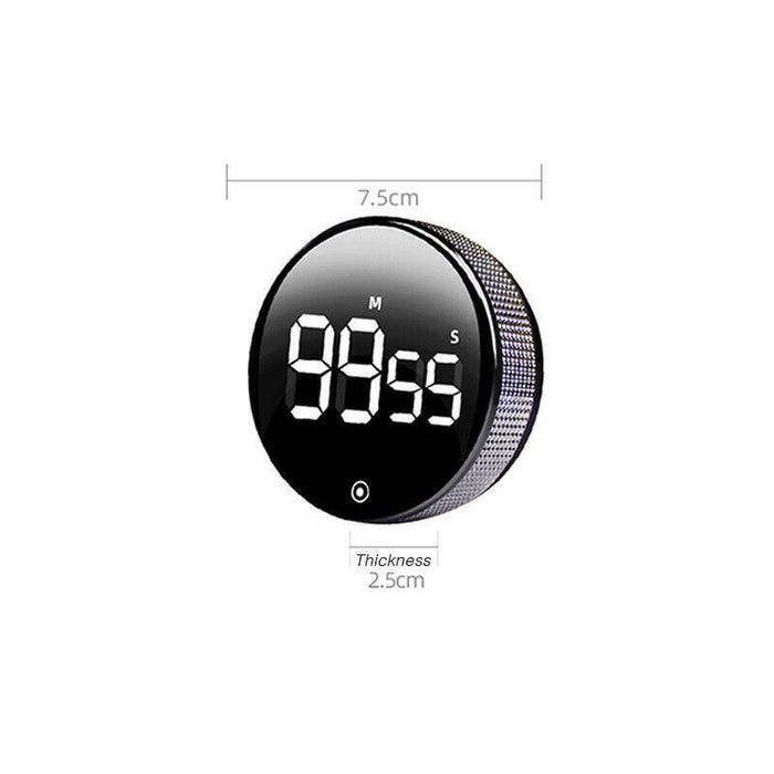 LED Rotary Digital Timer with Large Screen Display, Magnetic Timer