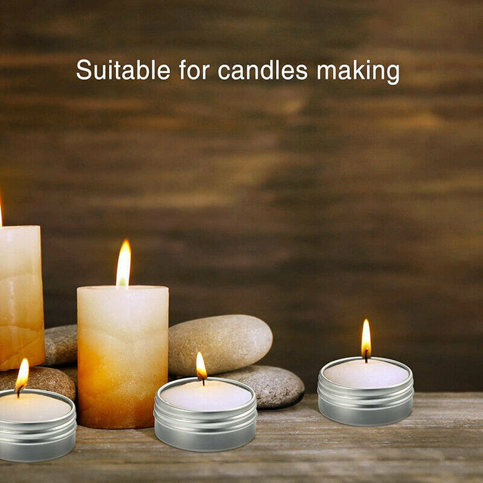 50-200PCS Durable Silver Aluminum Cosmetic Pot Lip Balm Jar Containers