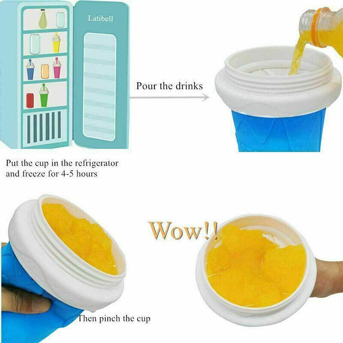 Slushie Maker Cup Quick Freeze Silicone Magic Ice Cream Milkshake Cup