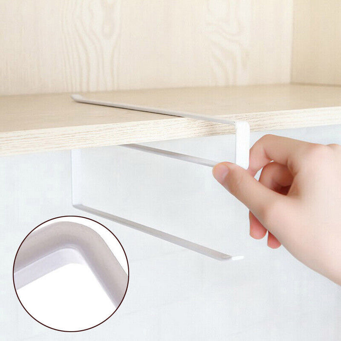 Under Cabinet Paper Towel Holder Iron Rack Drill Free Hanger