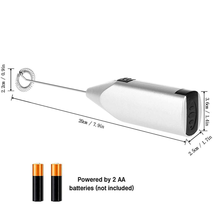 Stainless Steel Handheld Milk Frother Electric Whisk for Coffee Drinks