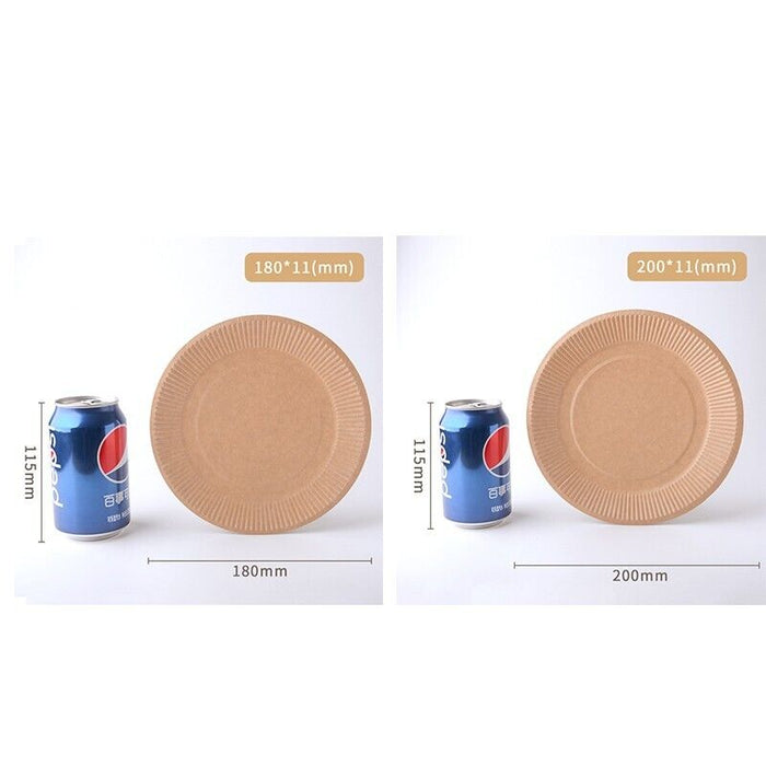 Paper Plates for Dinner and Dessert 18cm 20cm