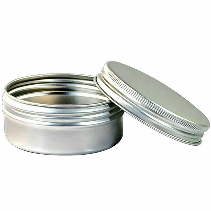 50-200PCS Durable Silver Aluminum Cosmetic Pot Lip Balm Jar Containers