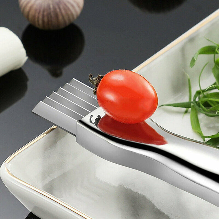 Stainless Steel Onion Cutter Slicer Tool for Kitchen and Restaurant Use