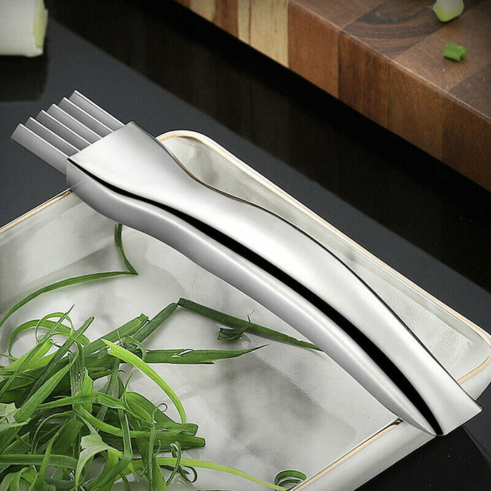 Stainless Steel Onion Cutter Slicer Tool for Kitchen and Restaurant Use