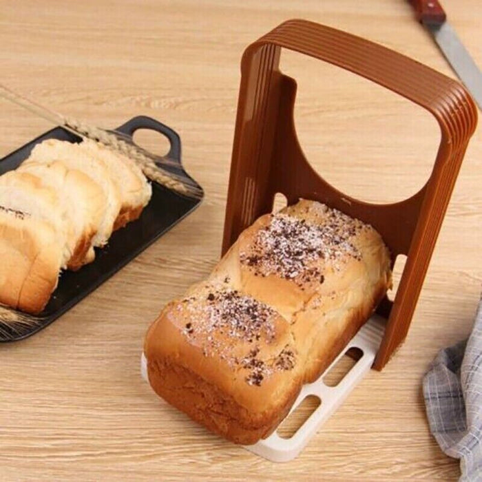 Foldable Bread Slicer Toast Cutting Guide Food-Grade Plastic 22.5 x 14.8 cm