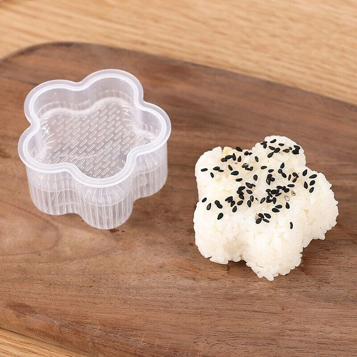 6 Pcs Sushi Mould Set BPA-Free PP Non-Stick Assorted Shapes