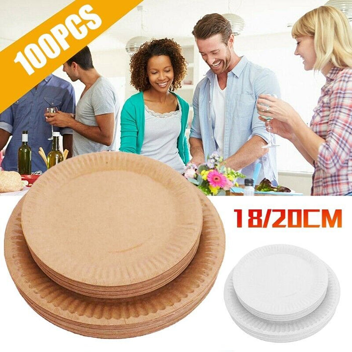 Paper Plates for Dinner and Dessert 18cm 20cm