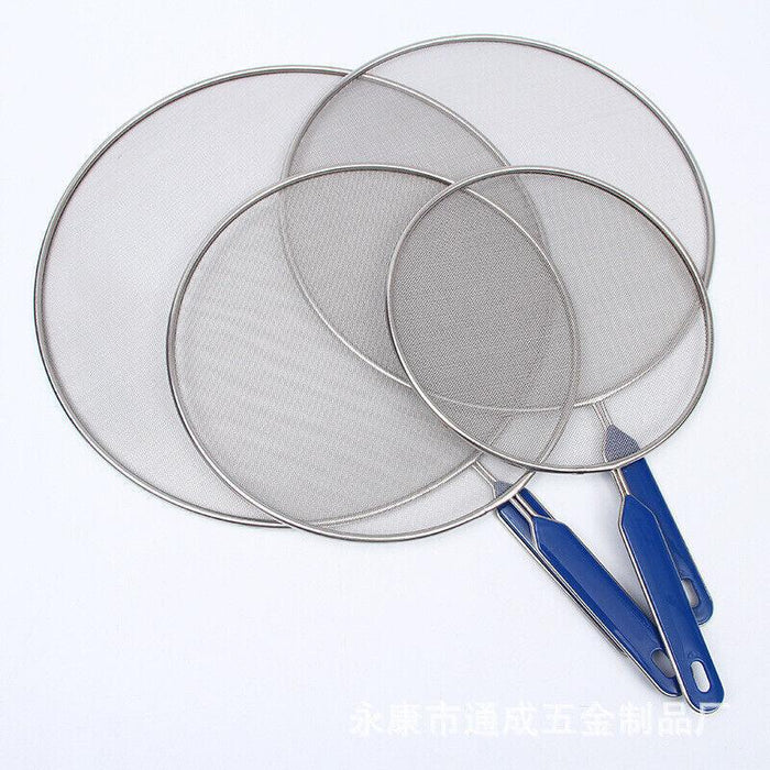 Stainless Steel Splatter Screen Oil Guard Pan Cover for Frying