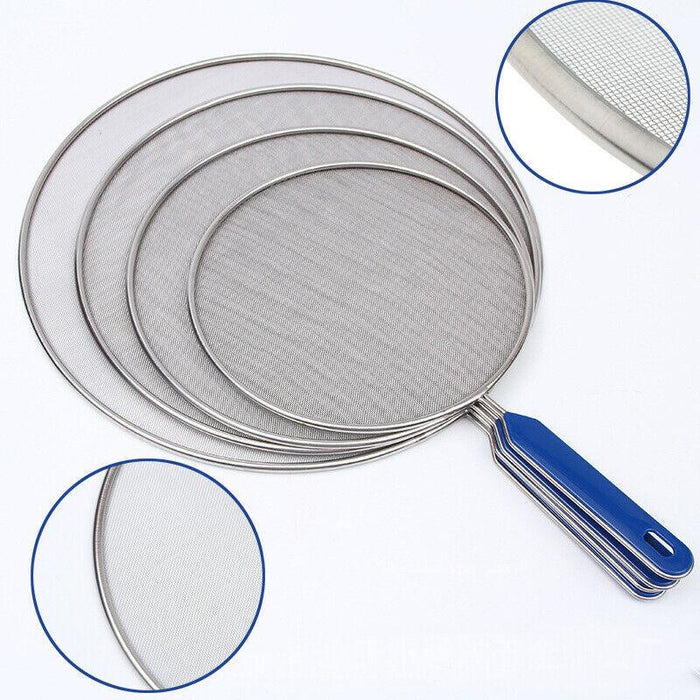 Stainless Steel Splatter Screen Oil Guard Pan Cover for Frying