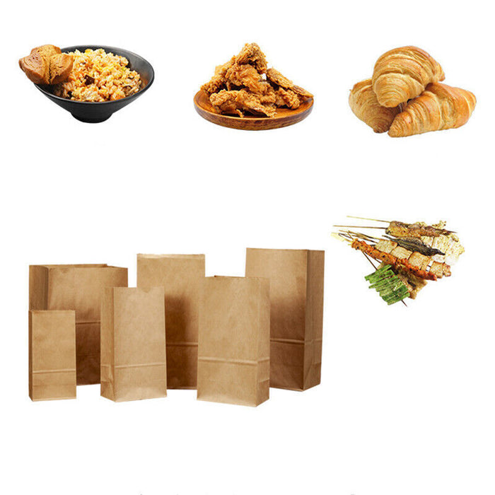 Brown Kraft Paper Bags Recyclable Biodegradable Food Safe