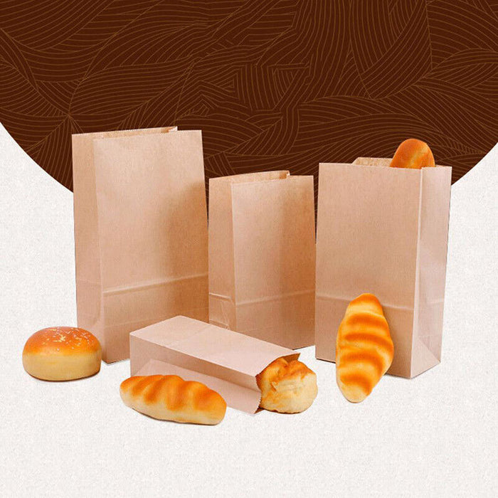 Brown Kraft Paper Bags Recyclable Biodegradable Food Safe
