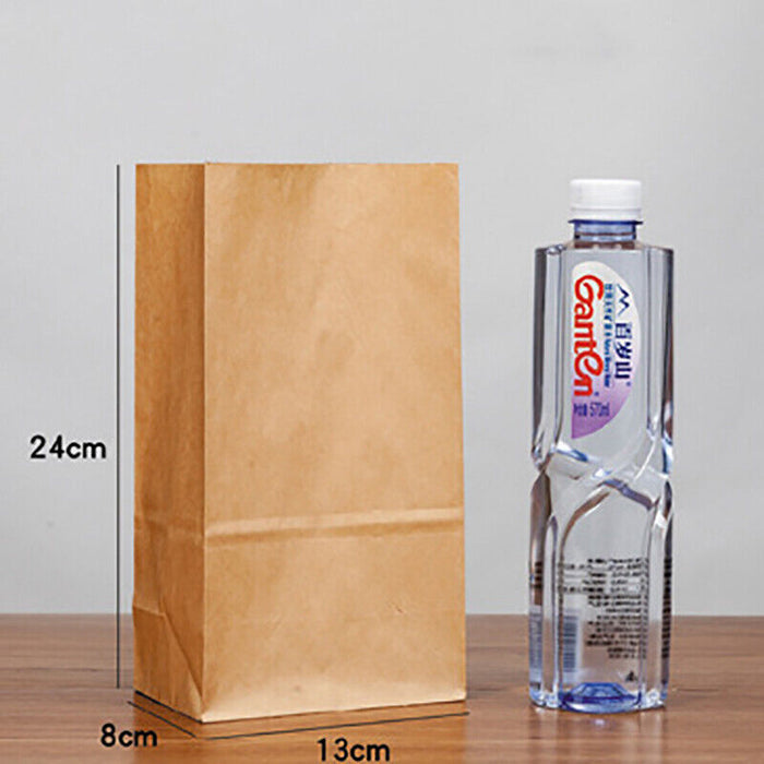 Brown Kraft Paper Bags Recyclable Biodegradable Food Safe