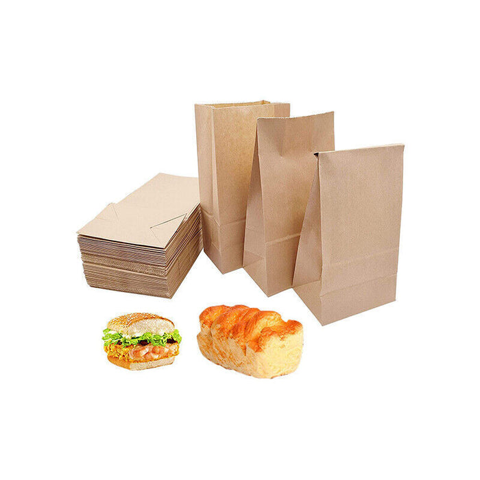 Brown Kraft Paper Bags Recyclable Biodegradable Food Safe