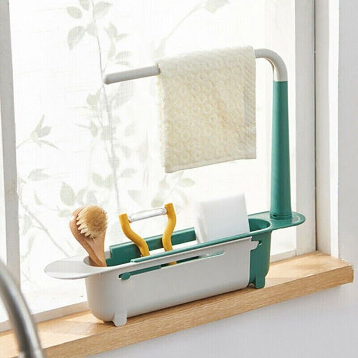 Telescopic Sink Rack Holder Expandable Storage Drain Basket
