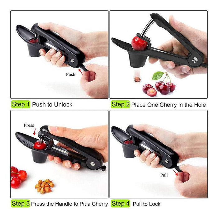 Cherry Pitter Tool One-Hand Operation ABS Stainless Steel 20 x 6.5 x 5 cm