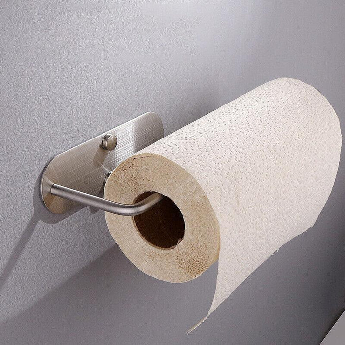 Wall Adhesive Paper Towel Holder Stainless Steel Rack