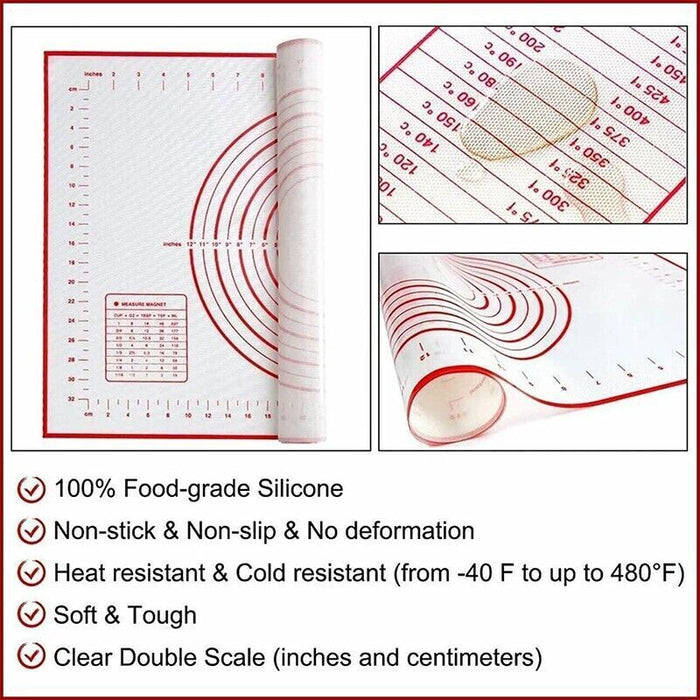 Silicone Baking Mat Non-Stick Pastry Rolling Sheet