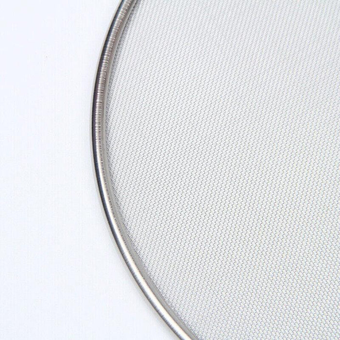 Stainless Steel Splatter Screen Oil Guard Pan Cover for Frying