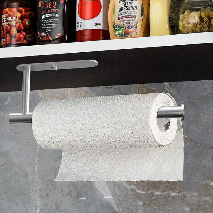 Wall Adhesive Paper Towel Holder Stainless Steel Rack