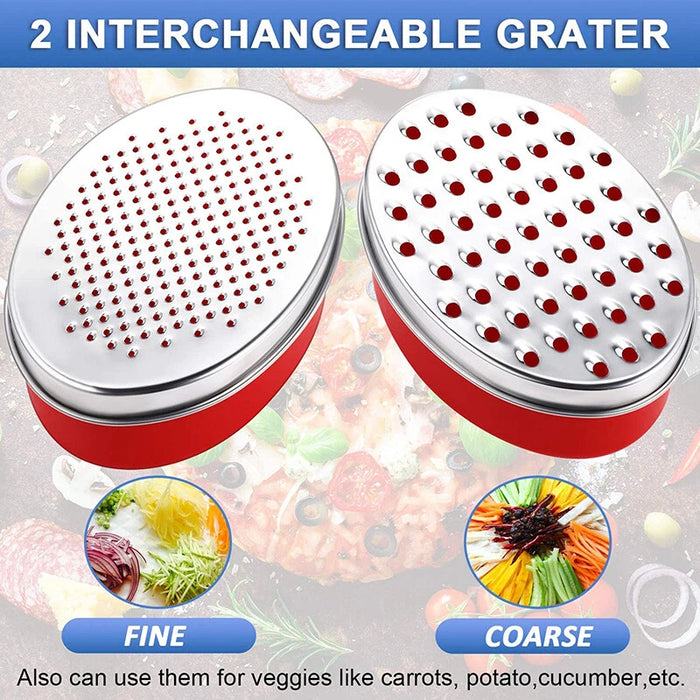 Stainless Steel Kitchen Cheese Grater with Container