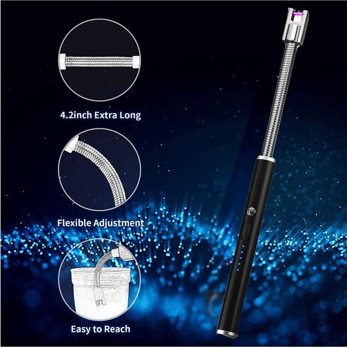 USB Rechargeable Plasma Arc Lighter with 360° Flexible Neck