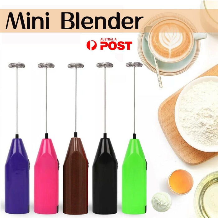 Stainless Steel Handheld Milk Frother Electric Whisk for Coffee Drinks
