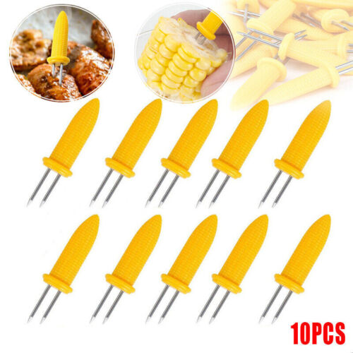 10pcs Corn Cob Holders Skewers Barbecue Fork BBQ Kitchen Accessories