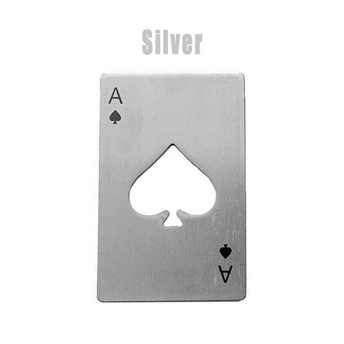 Ace of Spades Credit Card Bottle Opener Stainless Steel
