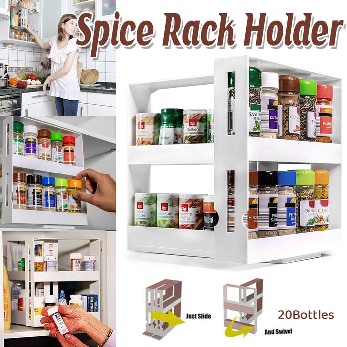 Slide Cabinet Organiser Rack for Pantry Spice Jars and Cans