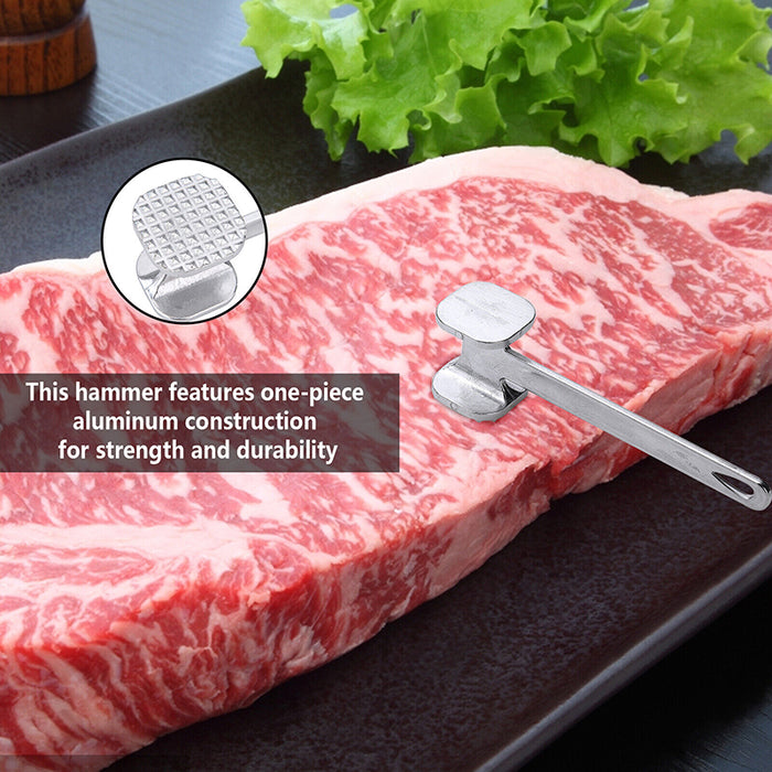 Aluminium Meat Tenderizer Hammer Stainless Steel Kitchen Tool