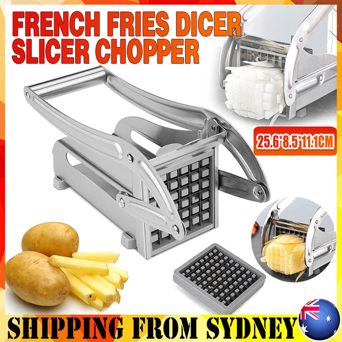 Manual Stainless Steel Potato Cutter with Interchangeable Blades