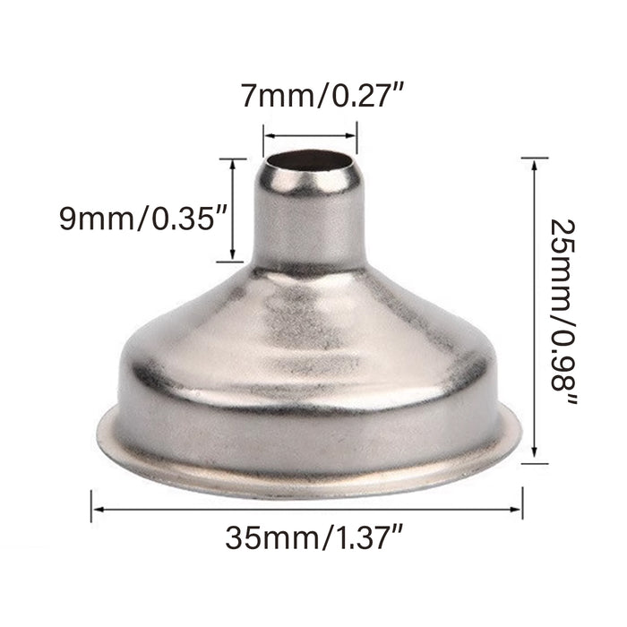10pcs Stainless Steel Small Funnel Set for Bottle and Spice Filling
