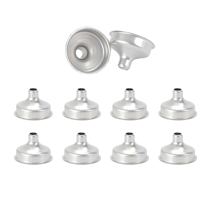 10pcs Stainless Steel Small Funnel Set for Bottle and Spice Filling