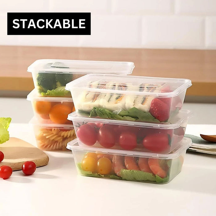 Square Transparent Takeout Box with Lid, 168x112x60mm