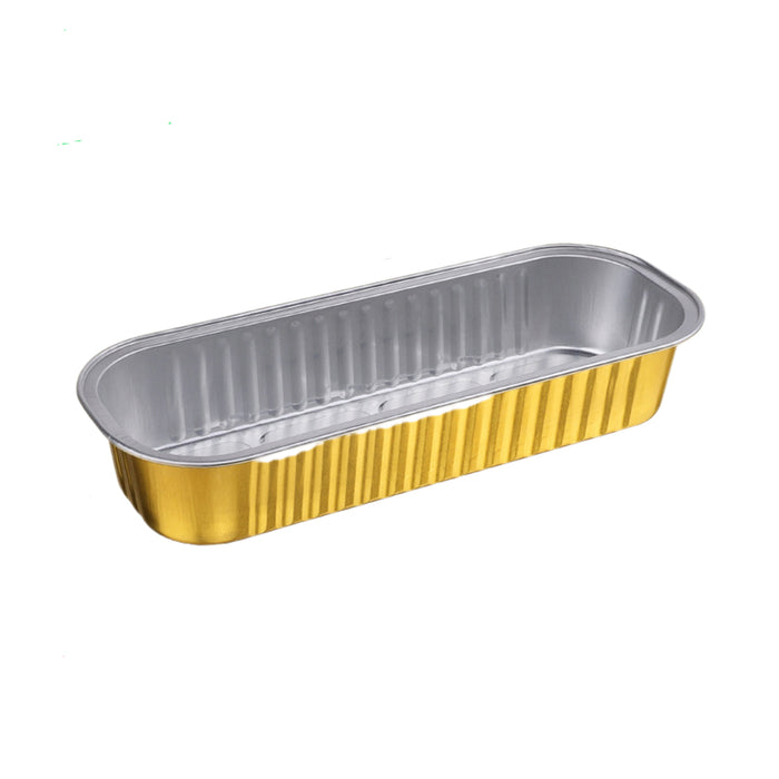 50Pcs Thickened Aluminum Foil Containers with Plastic Lids – Rectangular & Round