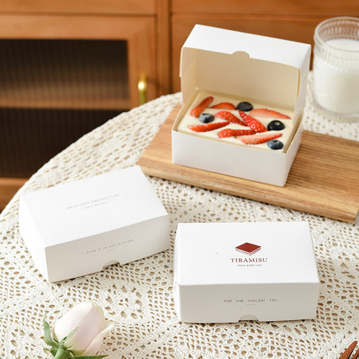 50 Pcs Food-Safe Disposable Baking Pastry Packaging Boxes