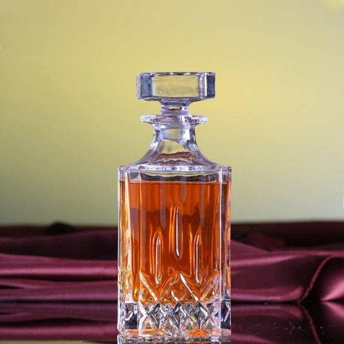 1 Decanter 4 Glasses Whisky Decanter Set Clear Glass