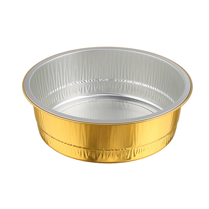 50Pcs Thickened Aluminum Foil Containers with Plastic Lids – Rectangular & Round