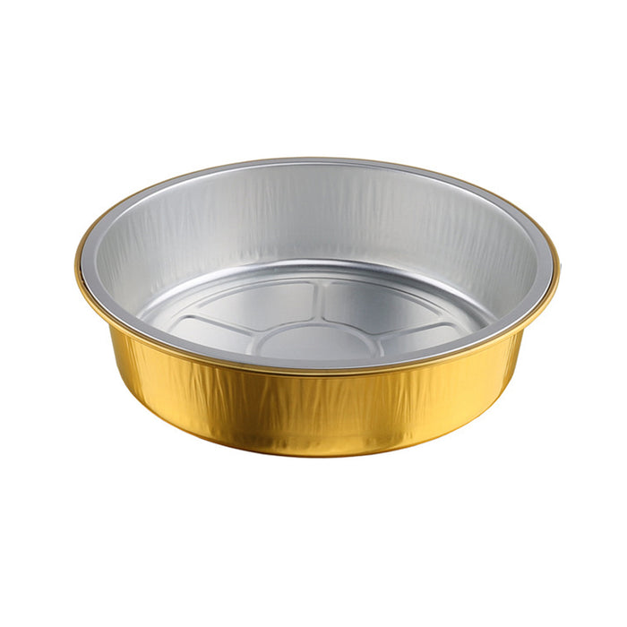 50Pcs Thickened Aluminum Foil Containers with Plastic Lids – Rectangular & Round