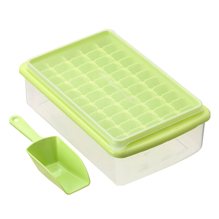 55 Grid Ice Cube Tray with Lid Storage Box and Scoop Set