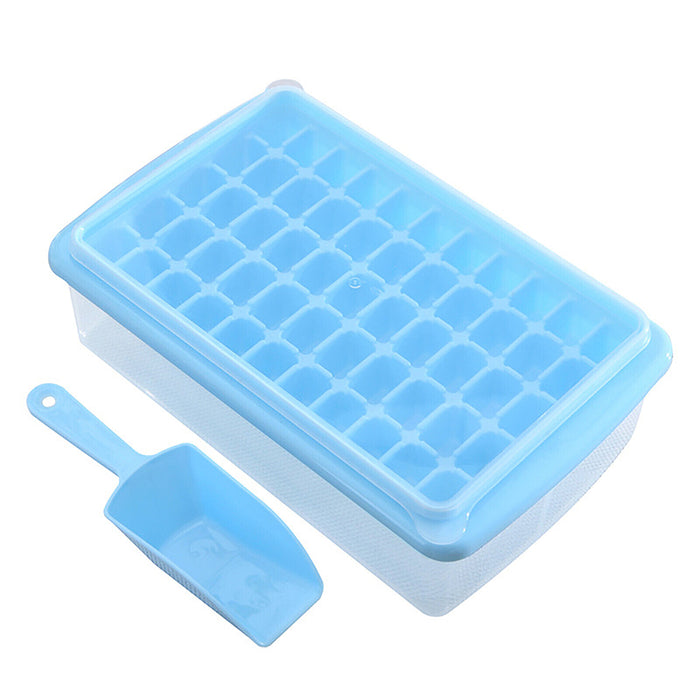 55 Grid Ice Cube Tray with Lid Storage Box and Scoop Set